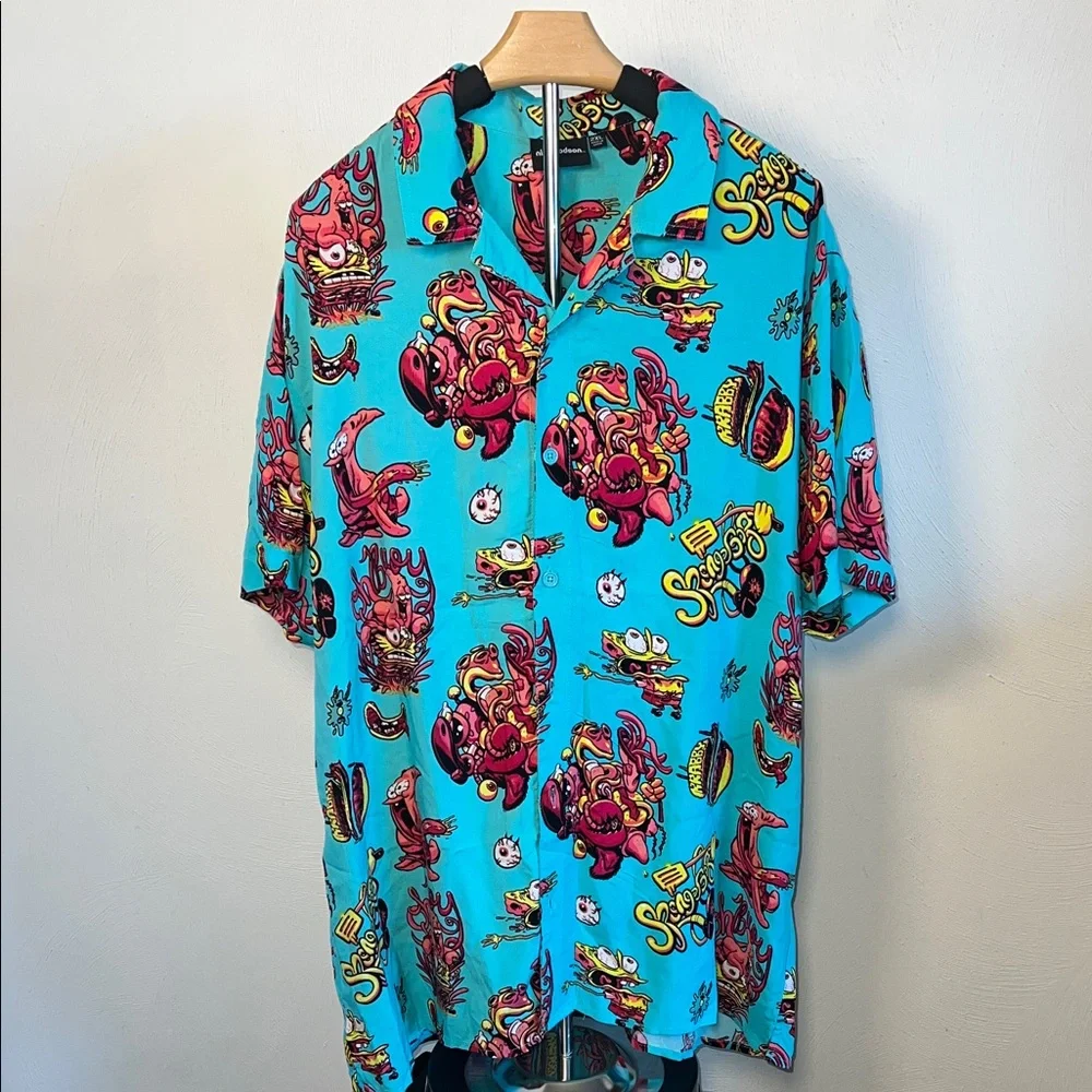 Nickelodeon Blue and Red Graphic Men's Shirt - Picture 2 of 9